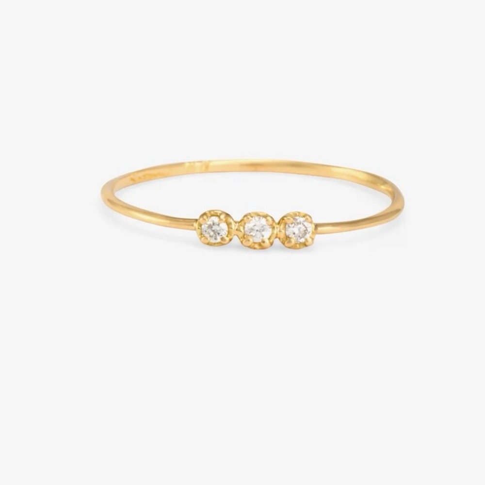 SATOMI KAWAKITA constellation white diamond Orion Ring 18k gold size 7